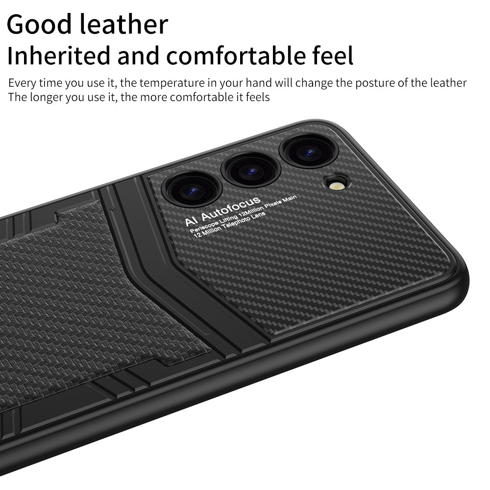 GKK pro Samsung Galaxy S23 texturované pouzdro na telefon proti poškrábání PU kožené PC TPU nárazuvzdorný kryt GKK pro Samsung Galaxy S23 texturované pouzdro na telefon proti poškrábání PU kožené PC TPU nárazuvzdorný kryt